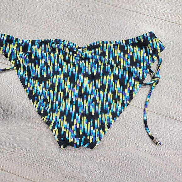 Gossip Swimsuit Bottom Scrunched Black Blue And Green - Picture 3 of 5